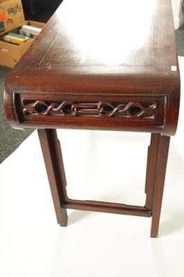 Lot 192 - A 19TH CENTURY CHINESE HARDWOOD ALTAR TABLE