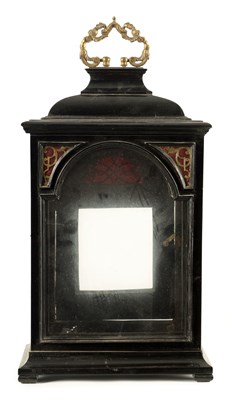 Lot 949 - AN 18TH CENTURY EBONISED BRACKET CLOCK CASE