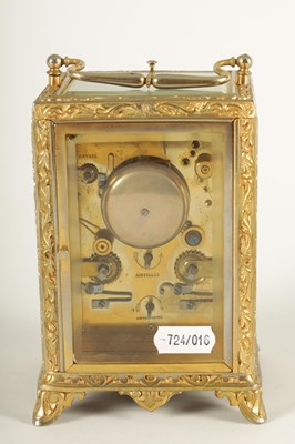 Lot 958 - A LATE 19TH CENTURY FRENCH REPEATING CARRIAGE CLOCK