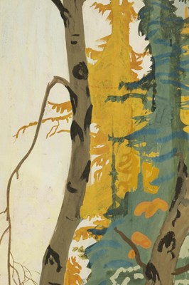 Lot 866 - ATT. TOM THOMSON (CANADIAN 1877-1917) A LARGE EARLY 20TH CENTURY GOUACHE AND WATERCOLOUR