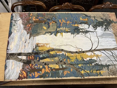 Lot 866 - ATT. TOM THOMSON (CANADIAN 1877-1917) A LARGE EARLY 20TH CENTURY GOUACHE AND WATERCOLOUR