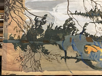 Lot 866 - ATT. TOM THOMSON (CANADIAN 1877-1917) A LARGE EARLY 20TH CENTURY GOUACHE AND WATERCOLOUR