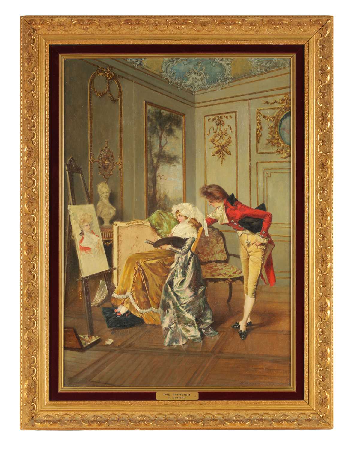 Lot 823 - B. BUNERO. A 19TH CENTURY ITALIAN OIL ON CANVAS