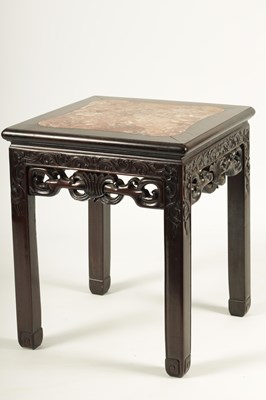 Lot 193 - A 19TH CENTURY CHINESE HARDWOOD JARDINIERE TABLE