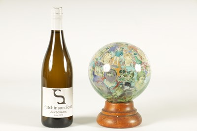 Lot 717 - A RARE 19TH CENTURY DECALCOMANIA GLASS GLOBE