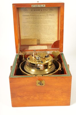 Lot 964 - DENT, ROYAL EXCHANGE, LONDON. 51940. A RARE TWO-DAY MARINE CHRONOMETER WITH STAPLE  ESCAPEMENT