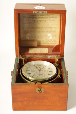 Lot 964 - DENT, ROYAL EXCHANGE, LONDON. 51940. A RARE TWO-DAY MARINE CHRONOMETER WITH STAPLE  ESCAPEMENT