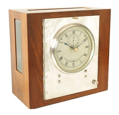 Lot 970 - THOMAS MERCER, ST. ALBANS. NO. 747. A 12V ELECTRICALLY WOUND MARINE CHRONOMETER MASTER CLOCK WITH SLAVE