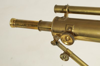Lot 478 - GARDNER & CO. GLASGOW. A 19TH CENTURY LACQUERED BRASS 3" REFRACTING TELESCOPE