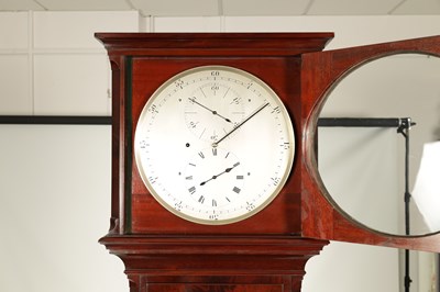 Lot 971 - A FINE REGENCY FIGURED MAHOGANY LONGCASE OBSERVATORY REGULATOR