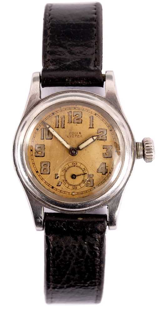Lot 231 - A VINTAGE STAINLESS STEEL ROLEX OYSTER...