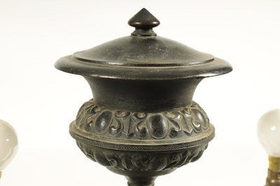 Lot 786 - A REGENCY BRONZE AND ORMOLU TABLE LAMP