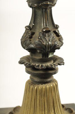 Lot 786 - A REGENCY BRONZE AND ORMOLU TABLE LAMP