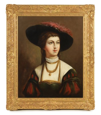 Lot 863 - A 19TH CENTURY PORTRAIT OIL ON CANVAS