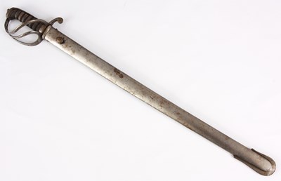 Lot 385 - A 19th CENTURY BRITISH ARTILLERY SWORD the...