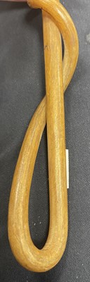 Lot 671 - AN EARLY 20TH CENTURY CONTINENTAL SILVER MOUNTED RHINOCEROS HORN STICK MODELLED AS A RIDING WHIP