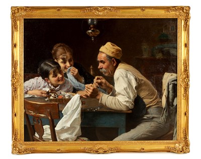 Lot 855 - ARTURO MORADEI (1840-1901) LARGE OIL ON CANVAS)