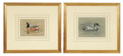 Lot 894 - ALAN M. HUNT (Born 1947). A PAIR OF WATERCOLOURS AND GOUACHE