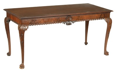 Lot 1071 - A FINE GEORGE III CHIPPENDALE STYLE MAHOGANY SERVING TABLE