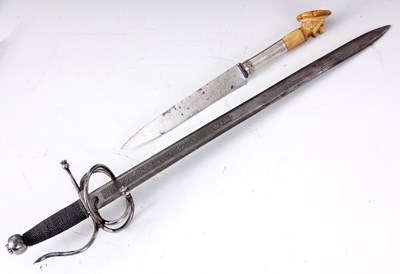 Lot 397 - A FRENCH LATE 19th CENTURY KNIFE with silver...