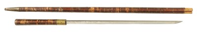 Lot 430 - A RARE MEIJI PERIOD JAPANESE SAMURAI SWORD STICK