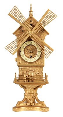 Lot 1031 - A LATE 19TH CENTURY FRENCH AUTOMATION WINDMILL CLOCK