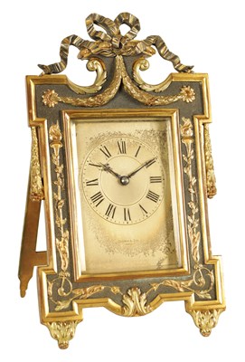 Lot 994 - A LATE 19TH CENTURY FRENCH BRONZE AND ORMOLU STRUT CLOCK