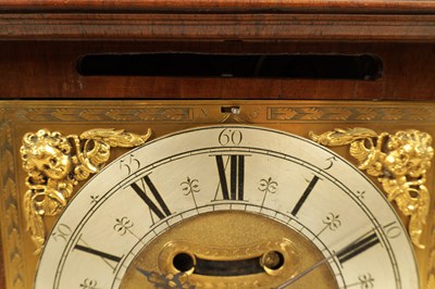 Lot 502 - JONATHAN HOCKER, READING. A RARE QUEEN ANNE WALNUT AND ARABESQUE MARQUETRY  EIGHT-DAY VERGE BRACKET CLOCK WITH PULL QUARTER REPEAT