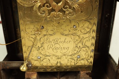 Lot 502 - JONATHAN HOCKER, READING. A RARE QUEEN ANNE WALNUT AND ARABESQUE MARQUETRY  EIGHT-DAY VERGE BRACKET CLOCK WITH PULL QUARTER REPEAT