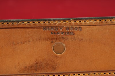 Lot 652 - HARDY BROS. ALNWICK. A 19TH CENTURY TAN LEATHER FLY FISHING REEL BAG