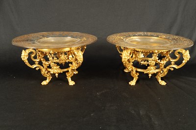 Lot 775 - FERDINAND BARBEDIENNE. AN UNUSUAL SET OF EIGHT 19TH CENTURY ORMOLU TABLE COMPORTS