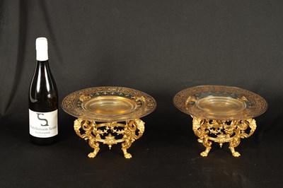 Lot 775 - FERDINAND BARBEDIENNE. AN UNUSUAL SET OF EIGHT 19TH CENTURY ORMOLU TABLE COMPORTS