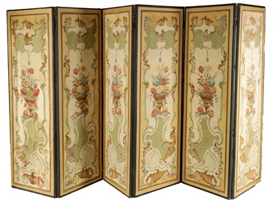 Lot 1181 - A LARGE 18TH CENTURY FOLDING SCREEN