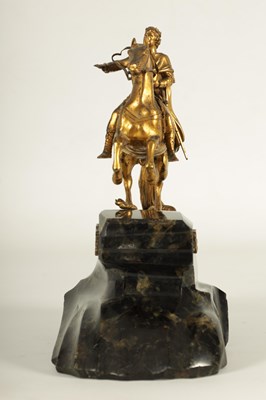Lot 623 - A 19TH CENTURY RUSSIAN IMPERIAL GILT BRONZE AND LABRADORITE SCULPTURE