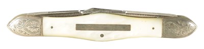 Lot 417 - AN EXHIBITION QUALITY MULTI BLADE MOTHER OF PEARL AND ENGRAVED STEEL PENKNIFE BY RODGERS