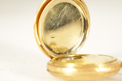 Lot 320 - J.W. BENSON, LONDON. A FULLY ENGRAVED 18CT GOLD HALF HUNTER POCKET  WATCH