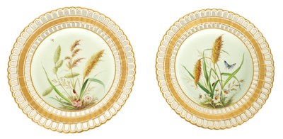 Lot 78 - A PAIR OF LATE 19TH CENTURY MINTON CABINET PLATES