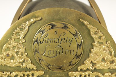 Lot 923 - SAMUEL GUY, LONDON. AN EARLY 18TH CENTURY BRASS LANTERN CLOCK