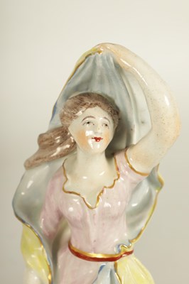 Lot 86 - A PAIR OF 18TH CENTURY BOW PORCELAIN FIGURES OF JUPITER AND JUNO