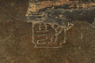 Lot 218 - A LARGE CHINESE MING DYNASTY SQUARE SECTION TWO-HANDLED BRONZE BALUSTER VASE