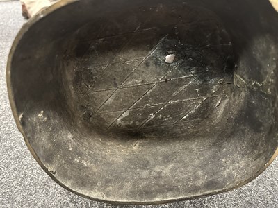 Lot 218 - A LARGE CHINESE MING DYNASTY SQUARE SECTION TWO-HANDLED BRONZE BALUSTER VASE