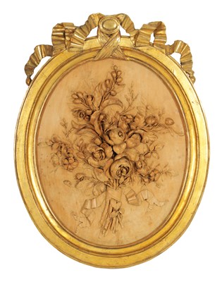 Lot 567 - ANTONIE CHASSAGNOLLE (ACTIVE CIRCA 1780). A FINE GEORGE III CARVED HIGH-RELIEF WORK LIMEWOOD OVAL PANEL