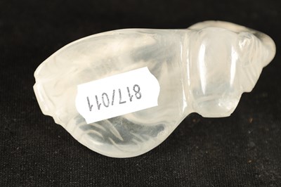 Lot 185 - A CHINESE CARVED ROCK CRYSTAL FIGURE