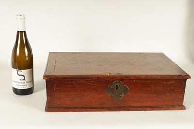 Lot 145 - A 17TH/18TH CENTURY CHINESE HARDWOOD LIDDED BOX