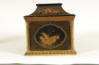 Lot 590 - A FINE 19TH CENTURY FRENCH BLACK AND GOLD LACQUERWORK ROSEWOOD BOX IN THE JAPANESE TASTE