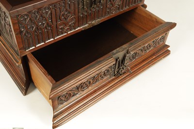 Lot 580 - A 16TH/17TH CENTURY SPANISH WALNUT GOTHIC TABLE CABINET