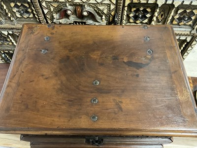 Lot 580 - A 16TH/17TH CENTURY SPANISH WALNUT GOTHIC TABLE CABINET