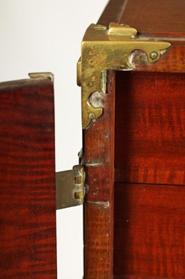 Lot 1063 - A FINE 19TH CENTURY FIDDLE BACK MAHOGANY ENGLISH COLLECTORS CABINET IN THE CHINESE TASTE