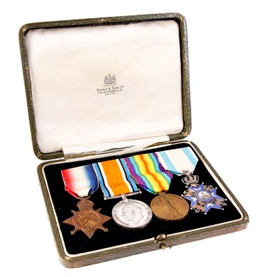 Lot 350 - A SET OF FOUR CASED GEORGE V MEDALS COMPRISING...