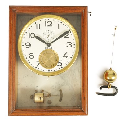 Lot 1162 - AN EARLY 20TH CENTURY FRENCH BRILLIE ELECTRIC MASTER CLOCK